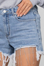 Load image into Gallery viewer, RHINESTONE PREMIUM DENIM SHORTS
