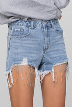 Load image into Gallery viewer, RHINESTONE PREMIUM DENIM SHORTS