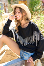 Load image into Gallery viewer, Rhinestone Fringe Pullover Top