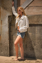 Load image into Gallery viewer, Crystal Studded Stretch Zip Up Moto Jacket