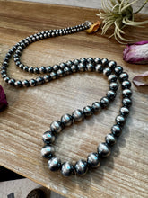 Load image into Gallery viewer, NFR Collection Necklace – Graduated Sterling Silver Pearls 6mm to 16mm – 45"