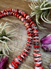 Load image into Gallery viewer, NFR Collection Necklace – 5mm Sterling Silver Pearls with Graduated Spiny Oyster 37"