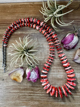 Load image into Gallery viewer, NFR Collection Necklace – 5mm Sterling Silver Pearls with Graduated Spiny Oyster 37"