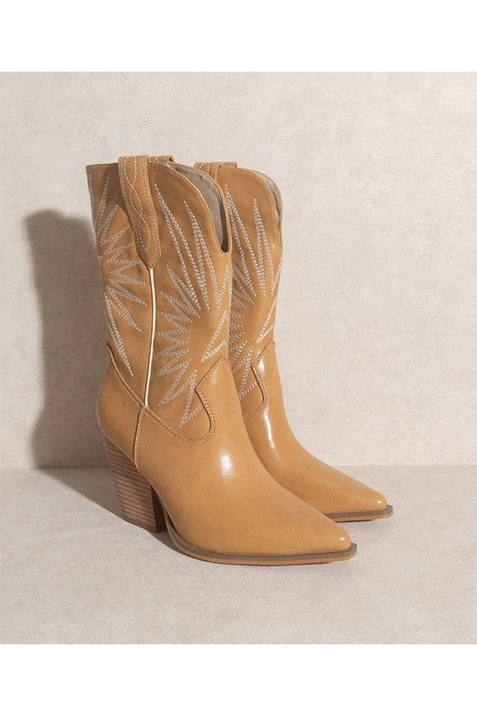 western style tan boots