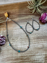 Load image into Gallery viewer, Mixed Turquoise & Spiny Oyster Teardrop Earrings – Sterling Silver Pearls