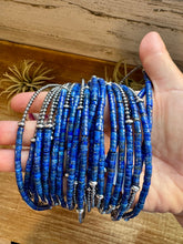 Load image into Gallery viewer, Lapis & Sterling Silver Pearl Choker