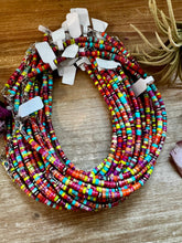 Load image into Gallery viewer, Magnesite Heishi Choker – Sterling Silver Pearls