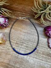 Load image into Gallery viewer, Lapis & Sterling Silver Pearl Choker