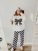 Load image into Gallery viewer, BEDAZZLED CHECKERED BOW