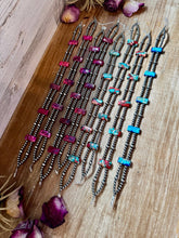 Load image into Gallery viewer, Green Double Strand Necklace – 13” Beaded – Sterling Silver Pearls & Rectangle Variscite Turquoise