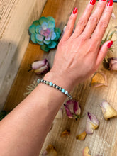 Load image into Gallery viewer, Sterling Silver & Larimar Bracelet – 6 mm Beads