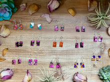 Load image into Gallery viewer, Slab Earrings – Lightweight Dangle – 1.5” – Made in USA – Multiple Stone Options
