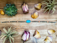 Load image into Gallery viewer, Sterling Silver & Turquoise Choker – 13” + Extender – In-House Silversmithing – Real Turquoise & Spiny Oyster Options