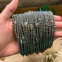 Load image into Gallery viewer, Sterling Silver Pearl & Labradorite Necklace – 16”