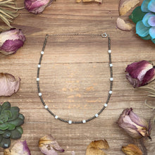 Load image into Gallery viewer, White Howlite Glass Seed Bead Choker
