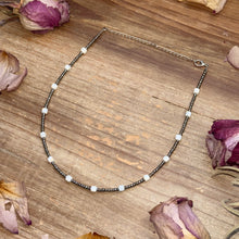 Load image into Gallery viewer, White Howlite Glass Seed Bead Choker