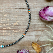 Load image into Gallery viewer, Mixed Turquoise & Spiny Oyster Heishi Necklace – 19”