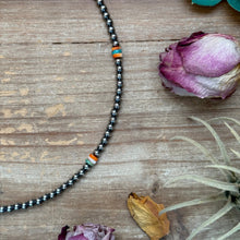 Load image into Gallery viewer, Mixed Turquoise & Spiny Oyster Heishi Necklace – 19”