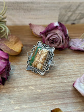 Load image into Gallery viewer, Ribbon Turquoise Sterling Silver Ring – Size 6.5 – (Philbert Nez)