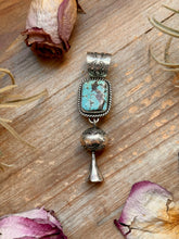 Load image into Gallery viewer, Sterling Silver Blue Dream Turquoise Blossom Pendant – Handmade by Artist Jason Ogg
