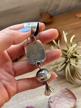 Load image into Gallery viewer, Sterling Silver Blue Dream Turquoise Blossom Pendant – Handmade by Artist Jason Ogg