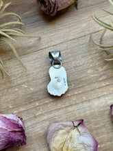 Load image into Gallery viewer, Sterling Silver Kingman Turquoise Cowboy Boot Pendant – Handmade by Artist Shay Pfeiffer
