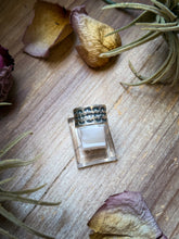 Load image into Gallery viewer, Sterling Silver Hand-Milled Wide Band Mini Sun Ray Stamped Ring – Size 5.5 – Handmade by Artist Jason Ogg