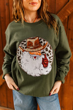 Load image into Gallery viewer, Western Santa Sequin Patch Sweatshirt