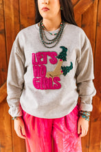 Load image into Gallery viewer, Let's Ho Girls Christmas Glitter Patch Sweatshirt