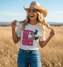 Load image into Gallery viewer, Let's Ho Girls Christmas Glitter Patch Tee