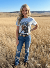 Load image into Gallery viewer, Santa Rocking Around The Christmas Tree Graphic Tee