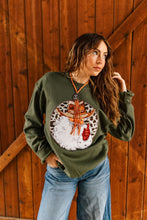 Load image into Gallery viewer, Western Santa Sequin Patch Sweatshirt
