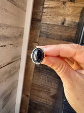 Load image into Gallery viewer, Adjustable Ring – Black Onyx – Sterling Silver – Oval Shape
