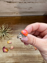 Load image into Gallery viewer, Heart Ring - Size 6 -Dahlia ring and sterling silver IIII
