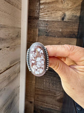 Load image into Gallery viewer, Adjustable Ring – Wild Horse Stone – Sterling Silver – Ned Nez Navajo Handmade
