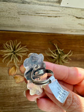 Load image into Gallery viewer, Tia Long Spiny Oyster Ring – Navajo Made – Adjustable Sterling Silver
