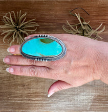 Load image into Gallery viewer, Big Adjustable Sonoran Gold Ring – Native Made by Gilbert Platero
