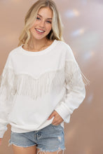Load image into Gallery viewer, Rhinestone Fringe Pullover Top
