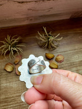 Load image into Gallery viewer, Mojave Spiny &amp; Turquoise Flower Adjustable Ring – Sterling Silver, Made in USA
