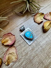 Load image into Gallery viewer, Golden Hill Turquoise Pendant – Navajo Handmade by Ned Nez, Sterling Silver
