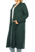 Load image into Gallery viewer, Plus size, solid duster cardigan

