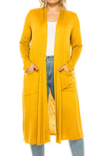 Load image into Gallery viewer, Plus size, solid duster cardigan
