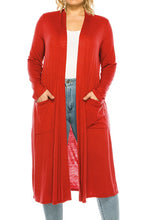Load image into Gallery viewer, Plus size, solid duster cardigan
