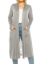 Load image into Gallery viewer, Plus size, solid duster cardigan
