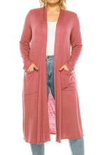 Load image into Gallery viewer, Plus size, solid duster cardigan
