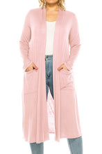 Load image into Gallery viewer, Plus size, solid duster cardigan
