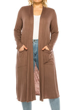 Load image into Gallery viewer, Plus size, solid duster cardigan
