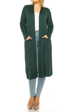 Load image into Gallery viewer, Plus size, solid duster cardigan
