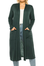 Load image into Gallery viewer, Plus size, solid duster cardigan
