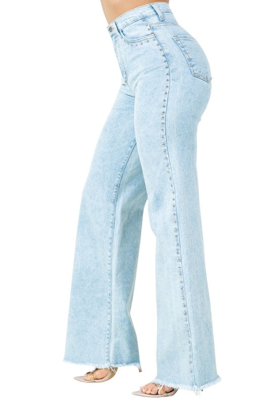 Brooklyn Studded Jean inseam 33.5